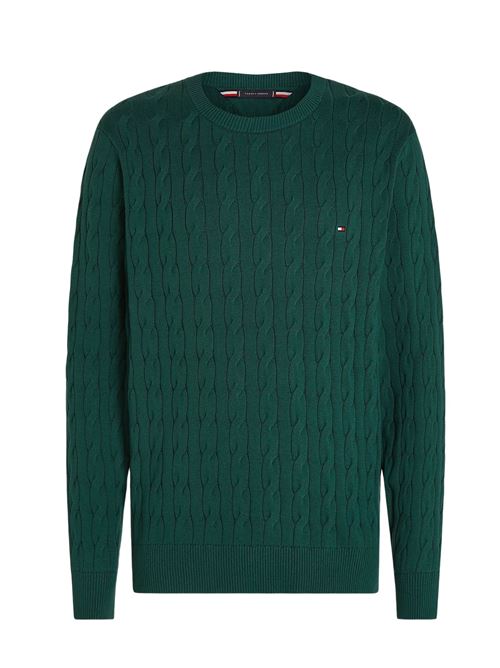 Maglioncino verde in cotone bio Tommy Hilfiger | MW0MW33132L2N